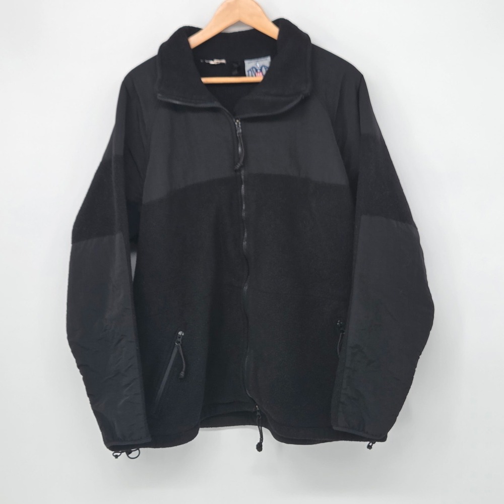 US Military Polartec Fleece Jacket Mens XL Black Cold Weather Gen II ECWCS Coat